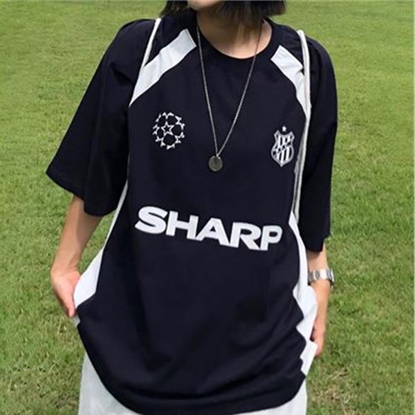 Siyah Sharp College Jersey (Unisex) T-Shirt