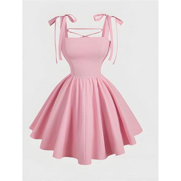 Pembe Mini Genç Mezuniyet Elbisesi