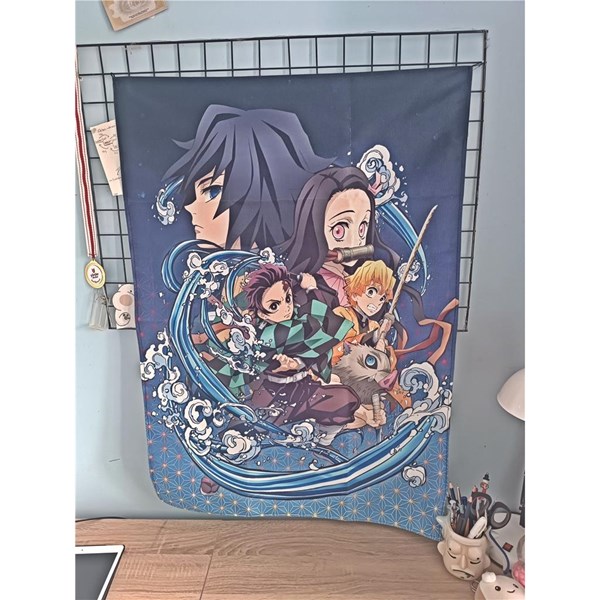Demon Slayer Tablo Kumaş Dijital baskı Duvar Halısı