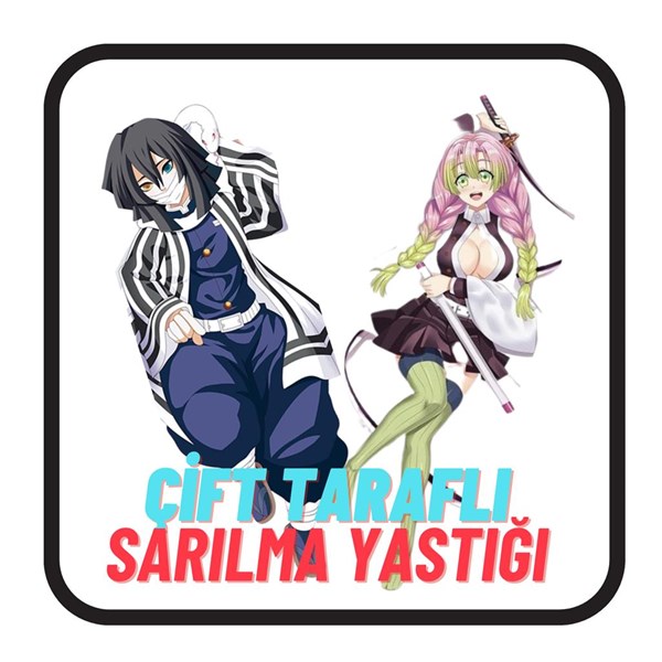 Obanai&Mtsuri Çİft Taraflı Sarılma Yastık KIlıfı