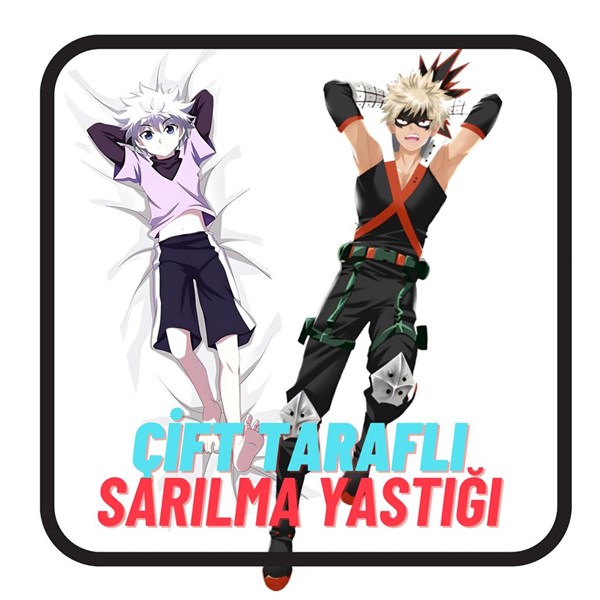 Killua&Bakugou Çİft Taraflı Sarılma Yastık KIlıfı