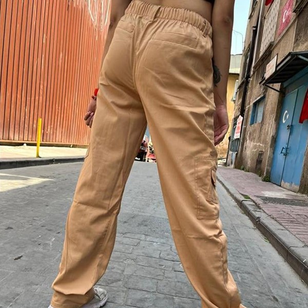 HARAJUKU TABA LASTİKLİ KARGO PANTOLON